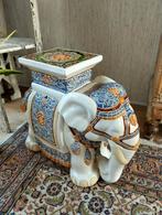 Olifant xxl plantentafel keramiek vintage punt gaaf, Ophalen, Zo goed als nieuw