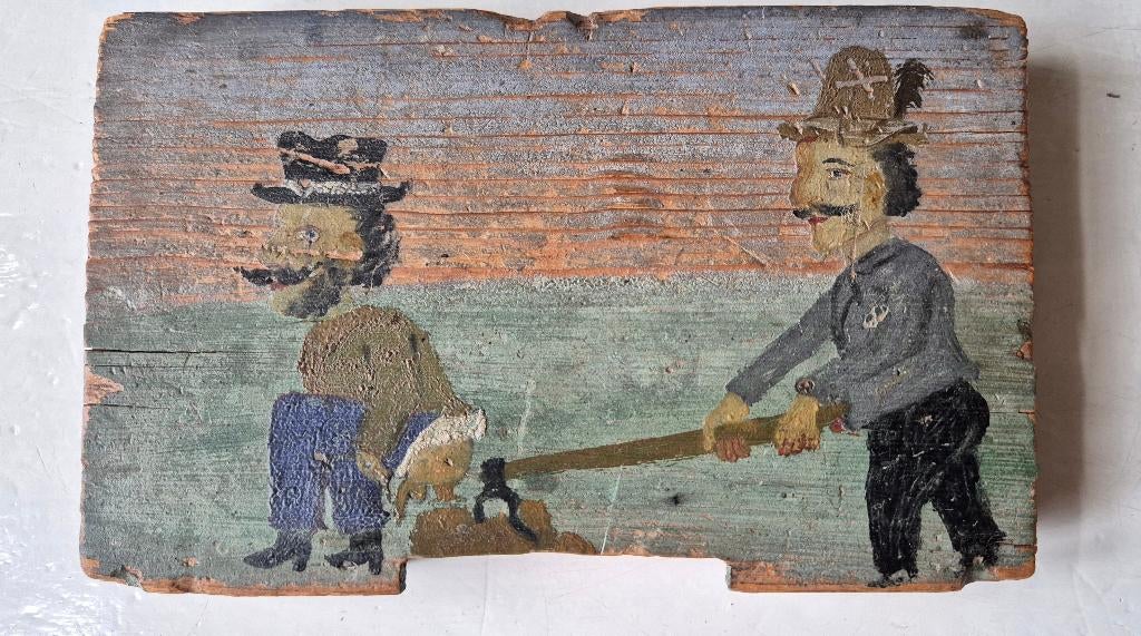 Curieus schilderijtje, 19e eeuw, Verzenden