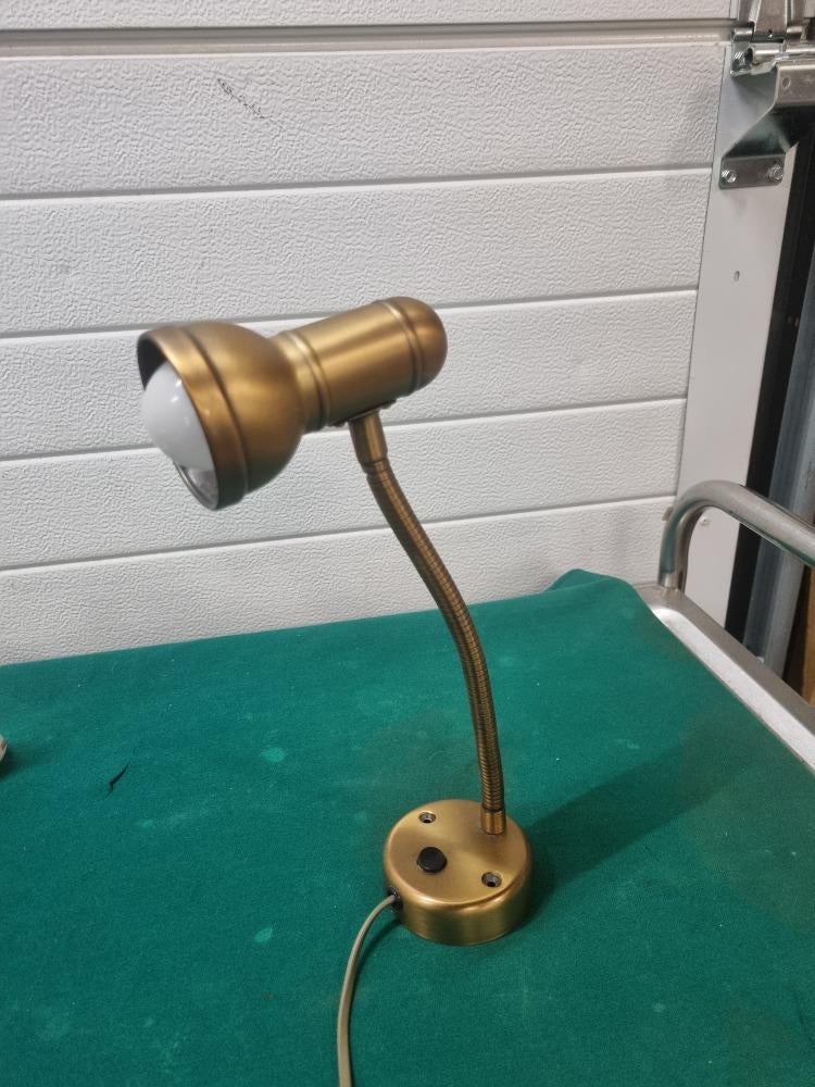 bureau lamp man kwong messing buigzaam, Huis en Inrichting, Lampen | Overige, Ophalen of Verzenden, 'T Olde Gre-j, Info@toldegrej.nl