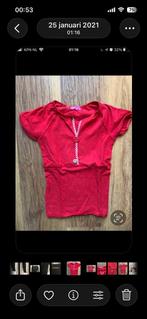 Kiezeltje T-shirt rood met korte mouw, maat 134/140, Kinderen en Baby's, Kinderkleding | Maat 134, Ophalen of Verzenden, Gebruikt