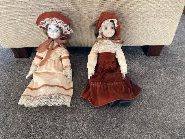 2 porseleinen poppen, Verzamelen, Poppen, Ophalen, Gebruikt, Pop