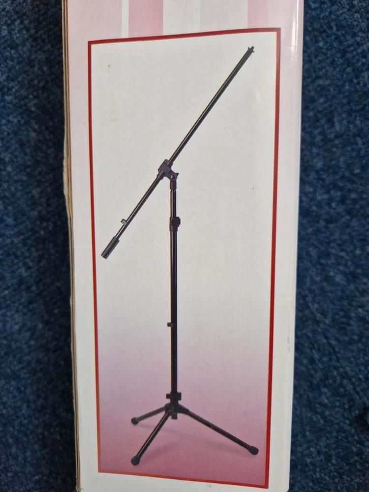 Verstelbare microfoonstandaard met boomarm, Muziek en Instrumenten, Standaards, Nieuw, Instrumentstandaard, Microfoon, Ophalen