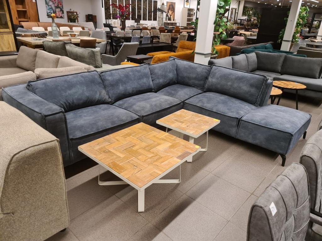 Nieuwe hoekbank adore velvet aqua petrol 295x250cm €950, Ophalen, ., Nieuw, .
