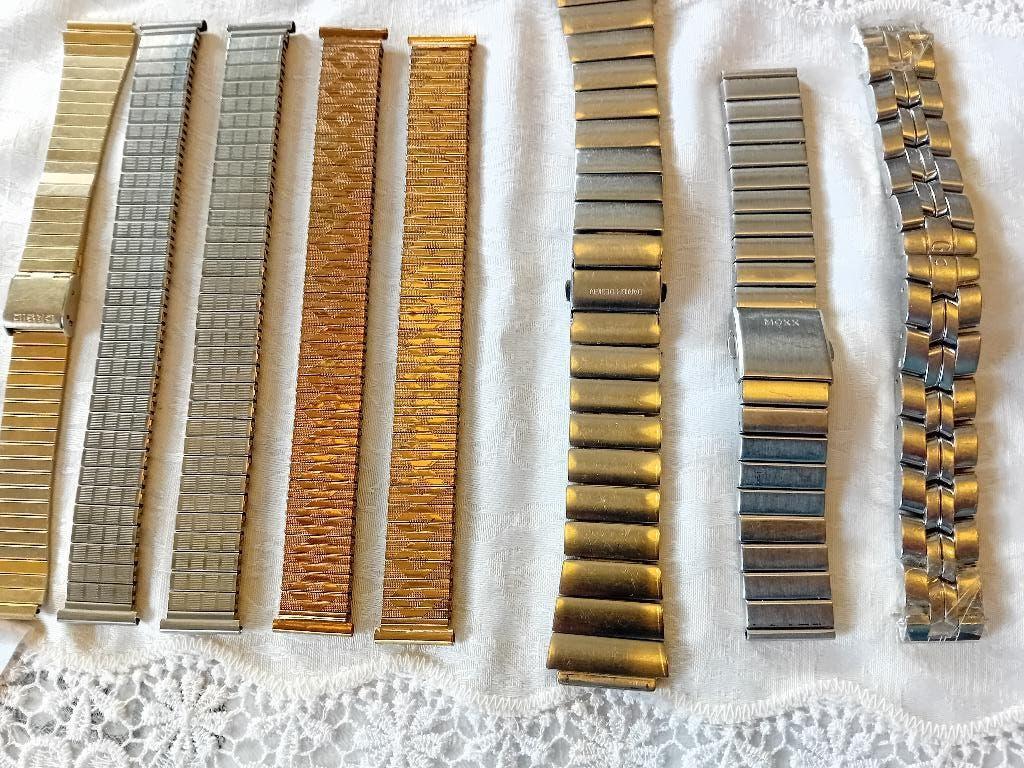 lot horloge banden, Overige merken, Staal, Polshorloge, 1960 of later