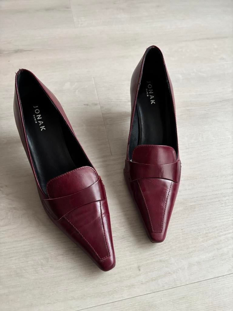 Jonak pumps maat 37 in nette staat, Ophalen of Verzenden, Gedragen, Rood, Pumps