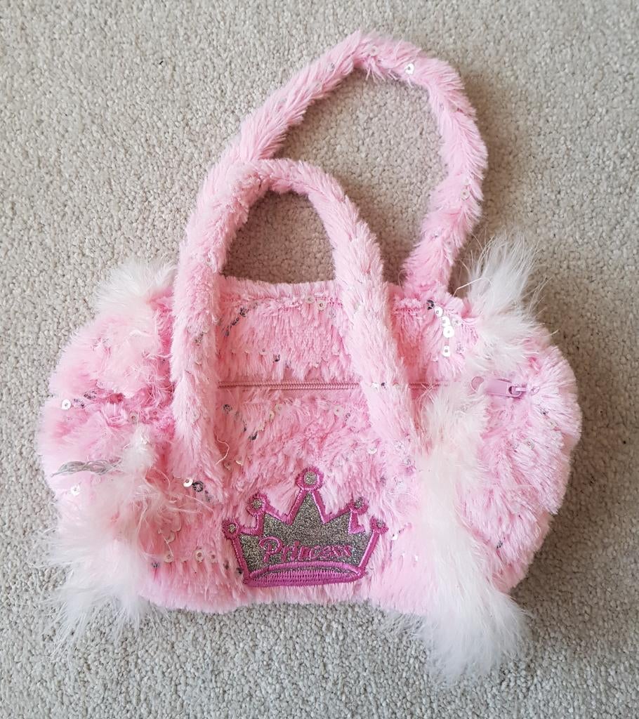 Prinsessen pluche handtasje roze maat xs prinses kinder tas, Verzenden, Gebruikt, Roze, Overige typen