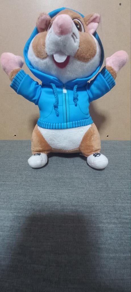 Hamster knuffel met blauwe hoodie, Kinderen en Baby's, Speelgoed | Knuffels en Pluche, Ophalen of Verzenden, Zo goed als nieuw