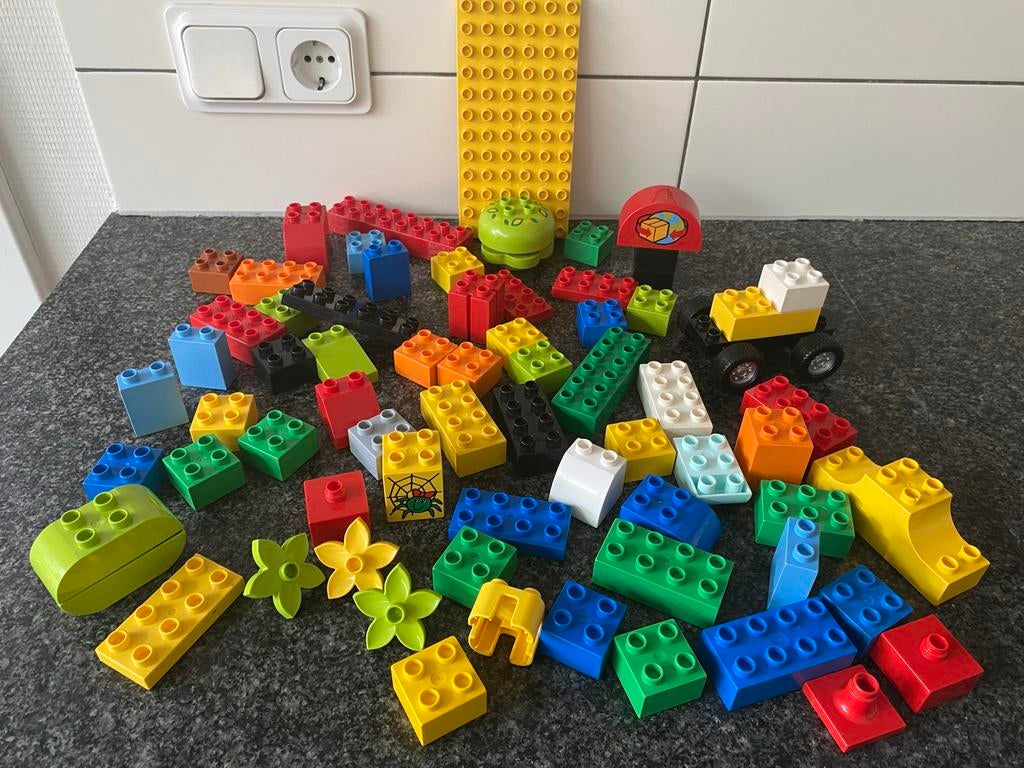 Duplo startset 2 met grondplaat, 75 stuks, Ophalen of Verzenden, Zo goed als nieuw, Duplo, Inclusief accessoires