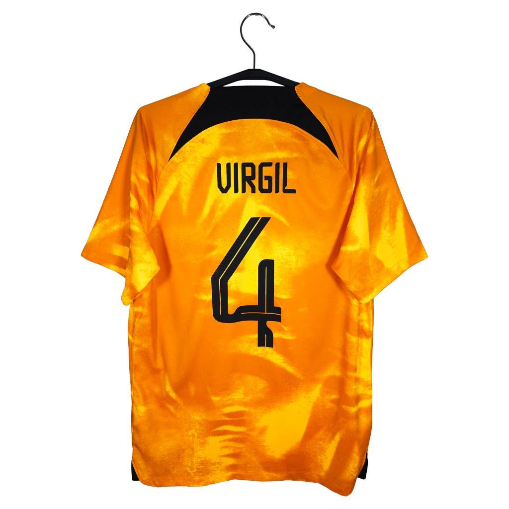 Nederland thuisshirt 2022/23 Virgil #4, Verzamelen, Sportartikelen en Voetbal, Zo goed als nieuw, Shirt, Overige binnenlandse clubs