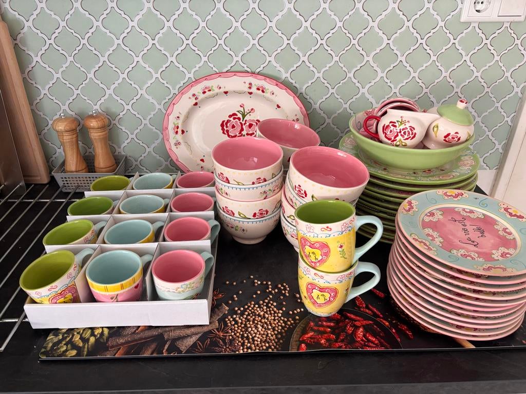 Jet by ter Steege servies, Huis en Inrichting, Keuken | Servies, Ophalen, Gebruikt, Overige stijlen, Aardewerk