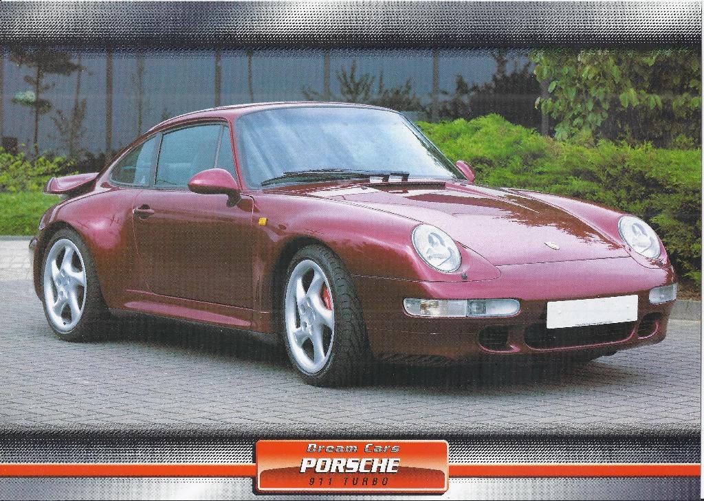 Ma337 foto porsche 911 turbo --, Ophalen of Verzenden, 1980 tot heden, Zo goed als nieuw, Overige onderwerpen