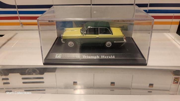 Hongwell Triumph Herald Green / Yellow, Hobby en Vrije tijd, Modelauto's | 1:43, Zo goed als nieuw, Auto, Overige merken, Ophalen of Verzenden