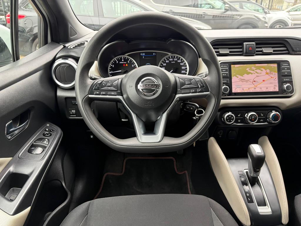 Nissan Micra 1.0 IG-T 101PK Automaat,Navi,Airco,Cruise,Isofi, Auto's, Nissan, Gebruikt, 1055 kg, Wit, Origineel Nederlands
