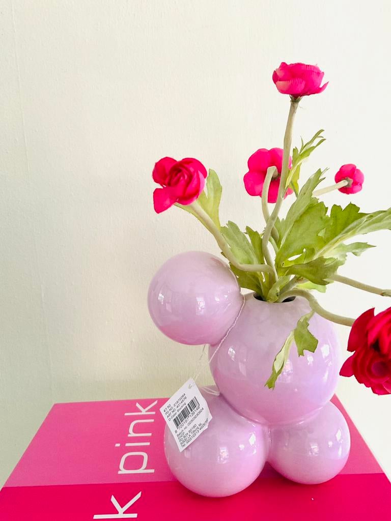 Bolvaasje keraniek roze, nieuw, Overige materialen, Overige kleuren, Verzenden, Nieuw