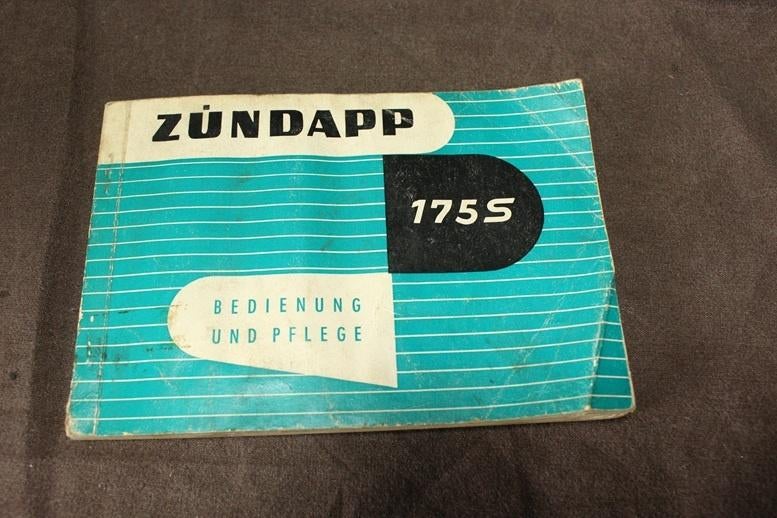 Zündapp 175S 1956 motorrad bedienungs anleitung, Ophalen of Verzenden, Overige merken