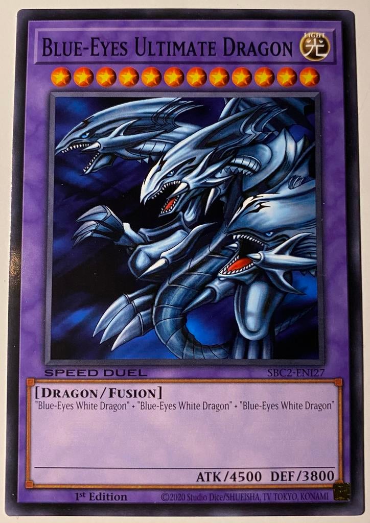 Yu-Gi-Oh! Blue-Eyes Ultimate Dragon SBC2 1st Edition !, Hobby en Vrije tijd, Verzamelkaartspellen | Yu-gi-Oh!, Ophalen of Verzenden