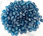 Grote partij zilverfolie blauwe glaskralen 243 stuks  - P-14, Ophalen of Verzenden, Nieuw, Kraal