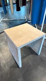 2 x Travertin tafeltje, Tuin en Terras, Ophalen, Zo goed als nieuw, Rechthoekig, Hout