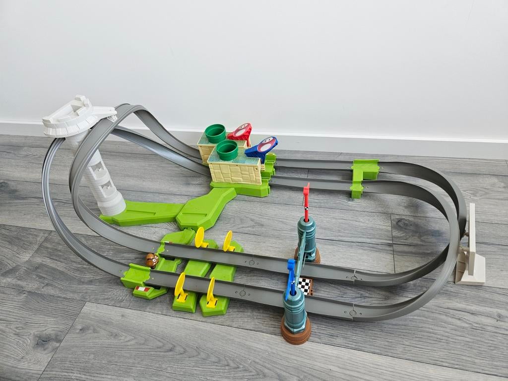 Hotwheels racebaan Mario Kart, Kinderen en Baby's, Speelgoed | Racebanen, Ophalen, Handmatig, Hot Wheels