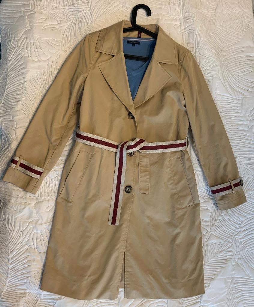 Esprit camel trenchcoat met contrasterende bandjes maat S, Beige, Nieuw, Ophalen of Verzenden, Maat 36 (S)