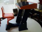Jaren 70 vintage design kunststof kinderbureau blauw oranje, Kinderen en Baby's, Kinderkamer | Tafels en Stoelen, Ophalen, Gebruikt
