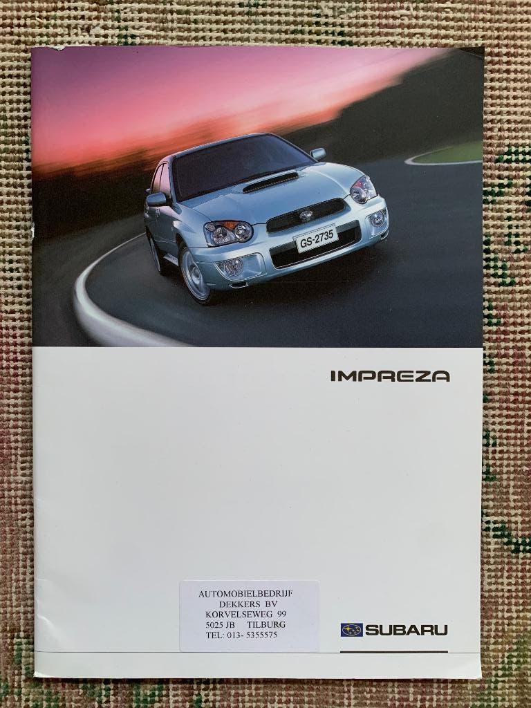 Folder brochure Subaru Impreza 2002 Nederlands Nieuw, Nieuw, Ophalen of Verzenden, Overige merken, Subaru
