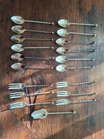 Verzilverde lepeltjes vorkjes suikerschep, Ophalen of Verzenden