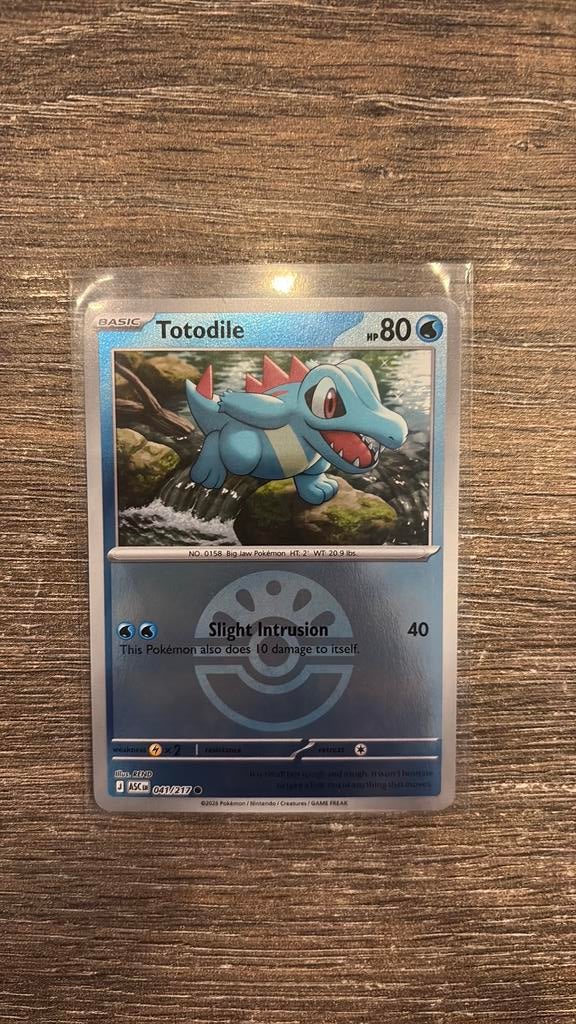ASC Totodile 041/217 Ball Reverse holo, Ophalen of Verzenden, Zo goed als nieuw