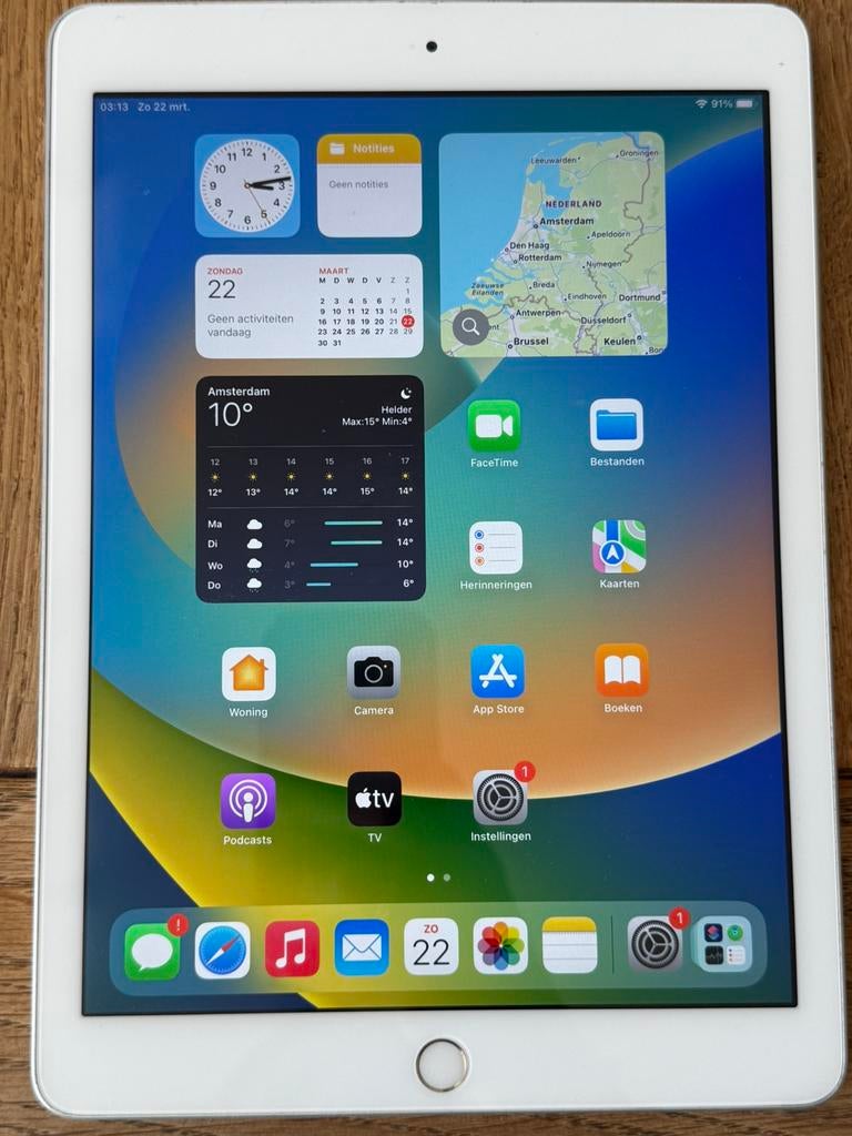 IPad 5 (5e generatie), model A1822, 128GB, zilver, Computers en Software, Apple iPads, 10 inch, Gebruikt, Apple iPad, Ophalen of Verzenden
