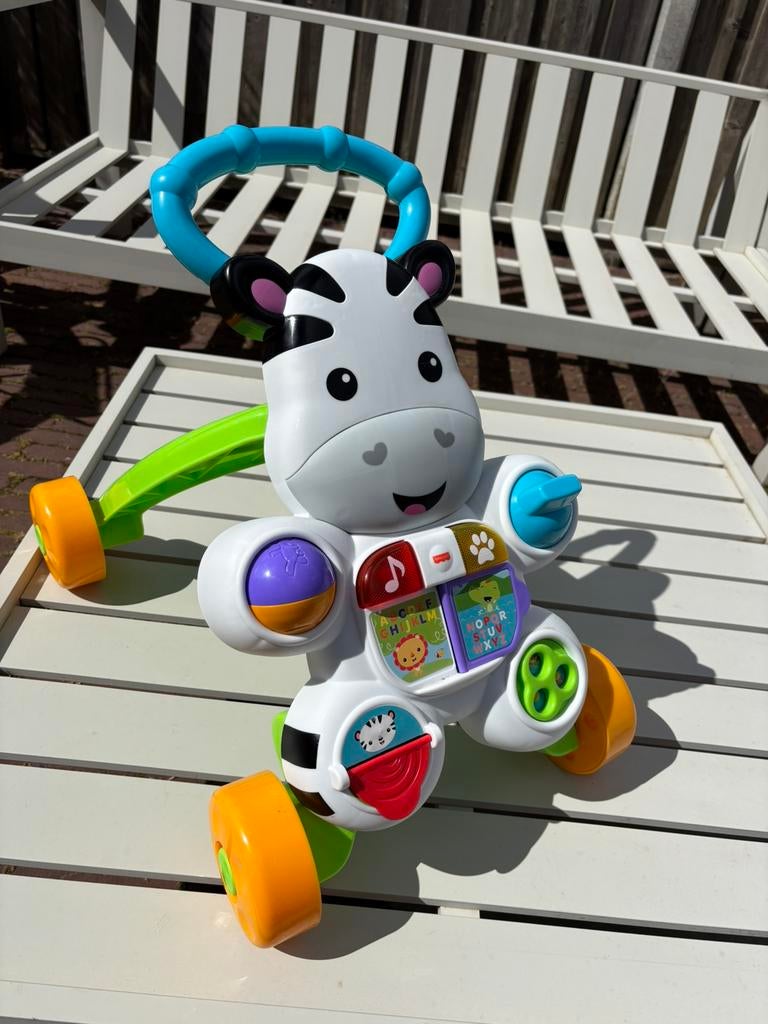 Fisher-Price Zebra looptrainer - Baby speelgoed 6 maanden, Ophalen, Zo goed als nieuw, Speelset, Met geluid