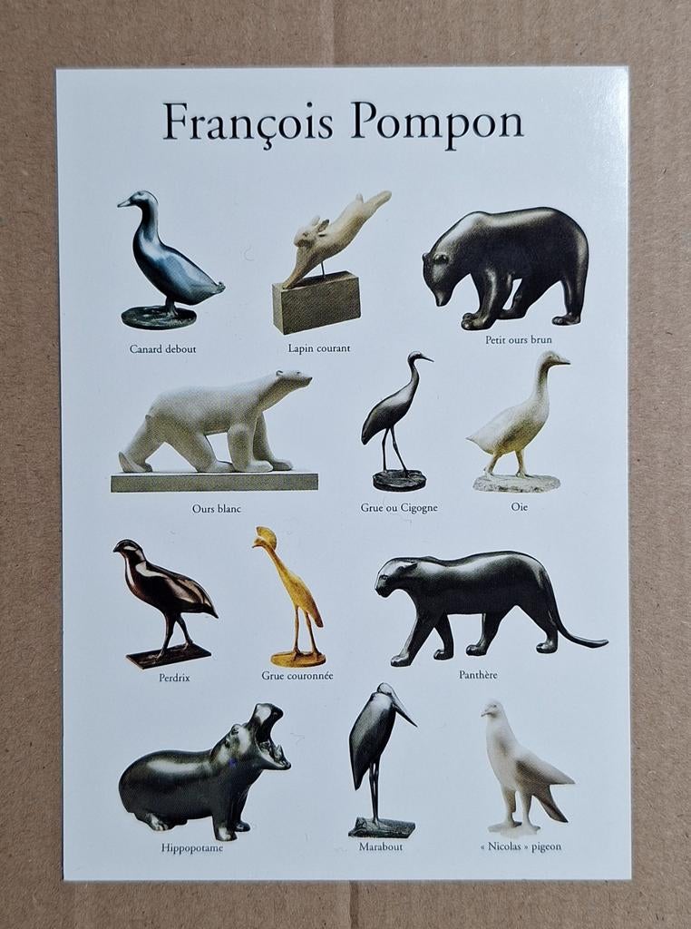 François Pompon (1855-1933) - 12 dierenbeelden, Ophalen of Verzenden, 1980 tot heden, Ongelopen, Overige thema's