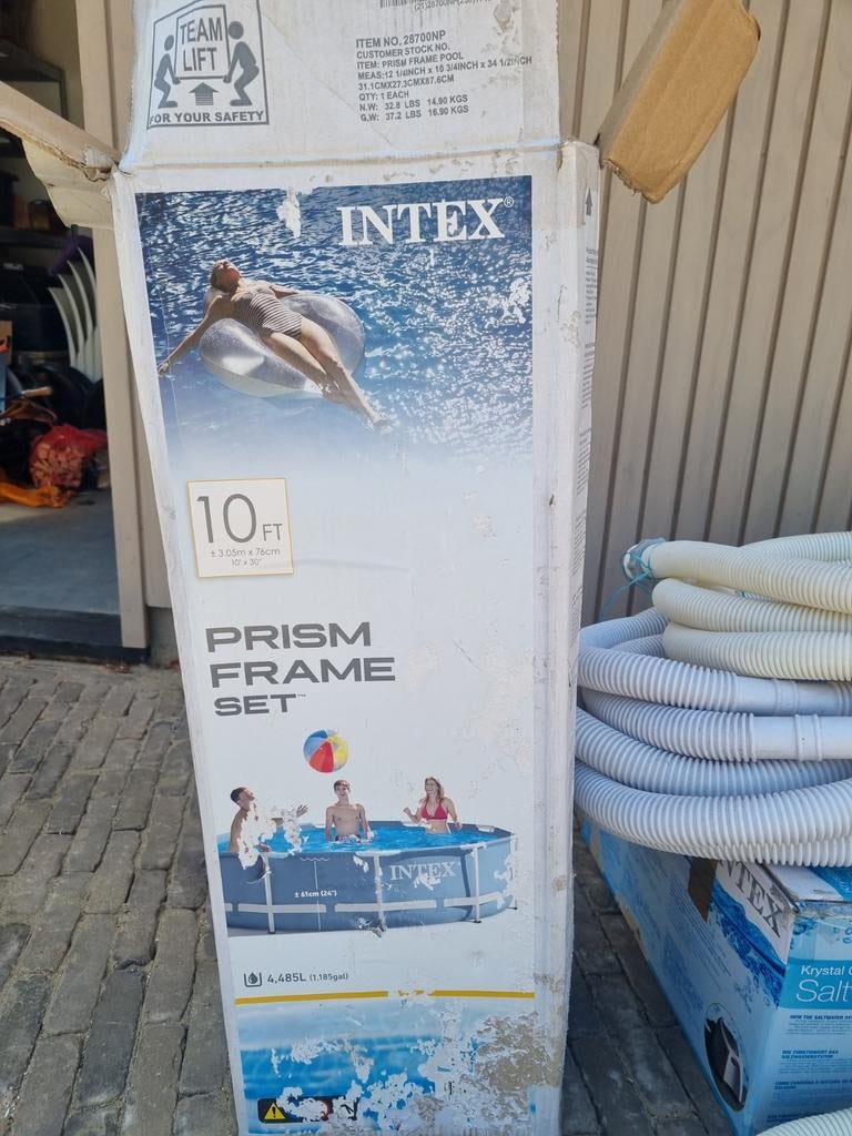Intex Prism Frame Zwembad 3.05m rond x 76cm, Ophalen, Gebruikt, Minder dan 80 cm, Rond