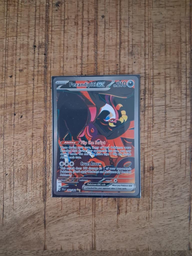 Pokemonkaart Fezandipiti EX, Ophalen of Verzenden, Nieuw, Losse kaart