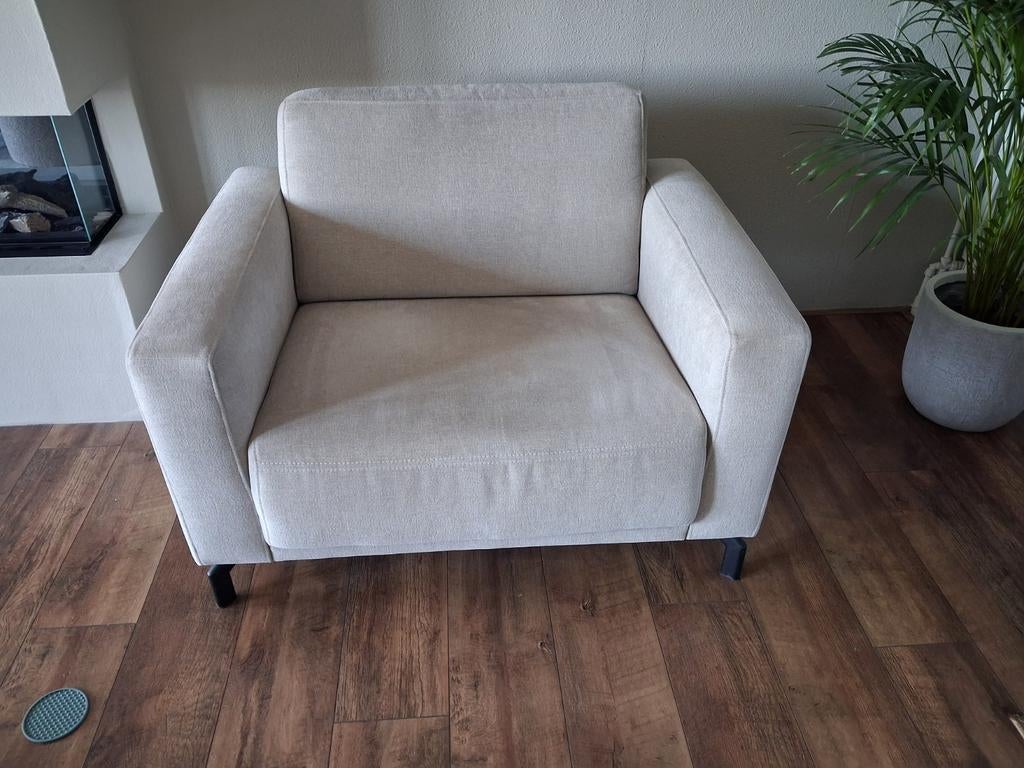 Zo goed als nieuwe fauteuil loveseat Beige, Huis en Inrichting, Ophalen, Eenpersoons, 75 tot 100 cm, Zo goed als nieuw