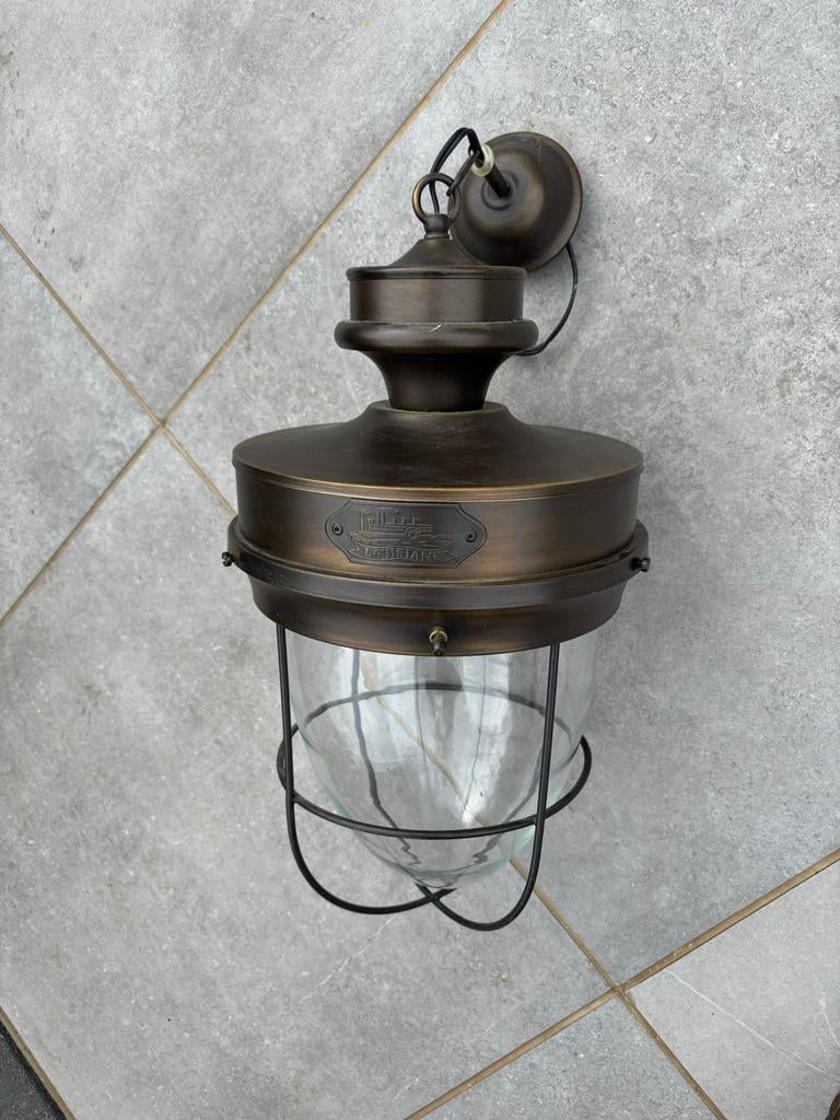 Klassieke Hanglamp - Maritieme Stijl, Ophalen of Verzenden, Zo goed als nieuw, Glas, Minder dan 50 cm