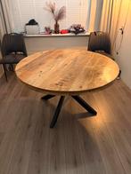 Mangohouten eettafel, Ophalen, Zo goed als nieuw, Rond, 100 tot 150 cm