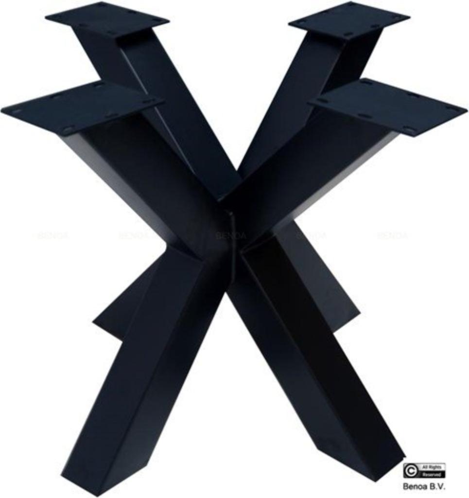 AFGEPRIJSD Spinpoot zwart staal; 80 x 80 x 72h kokerd 10 cm, Ophalen of Verzenden, Nieuw, Overige metalen