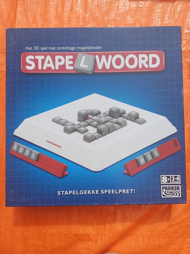 Stapelwoord 3D Spel - Parker Hasbro, Hobby en Vrije tijd, Gezelschapsspellen | Bordspellen, Drie of vier spelers, Ophalen of Verzenden