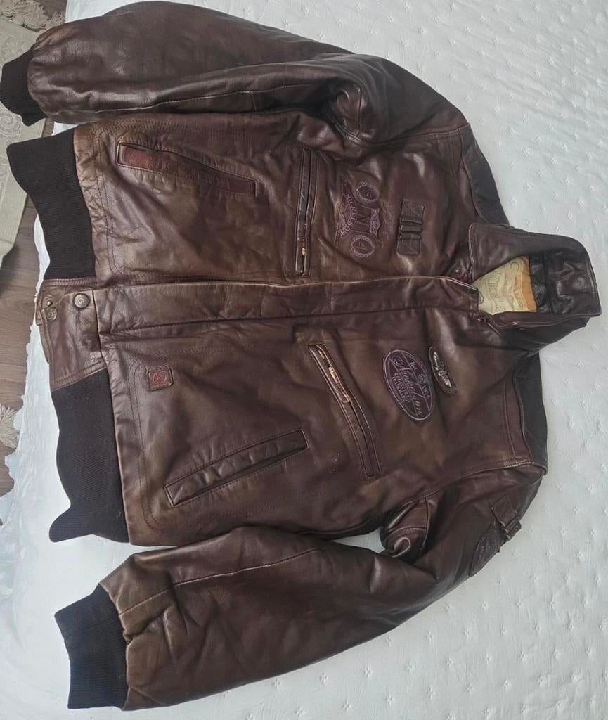 Leren Nickelson pilotenjack maat L, Ophalen of Verzenden