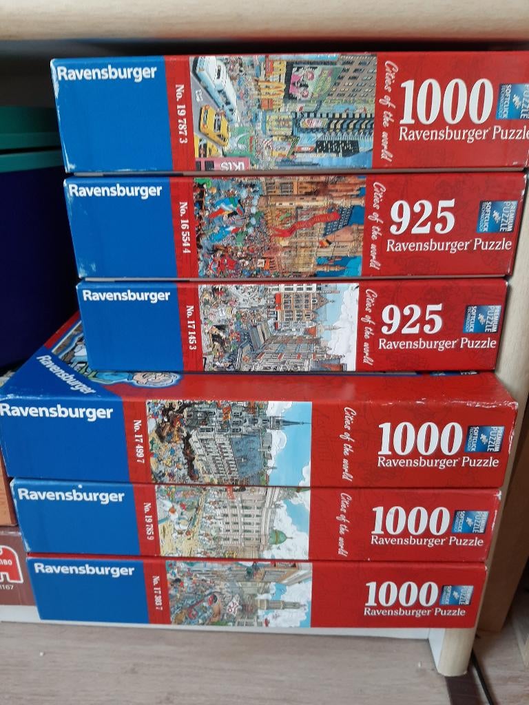 6 puzzels van Fleroux, allemaal compleet, Ophalen, 500 t/m 1500 stukjes, Gebruikt