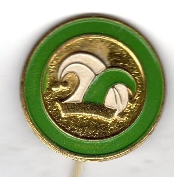 Speldje CARNAVAL MUTS GROEN WIT (A1), Verzamelen, Speldjes, Pins en Buttons, Verzenden, Gebruikt, Overige onderwerpen