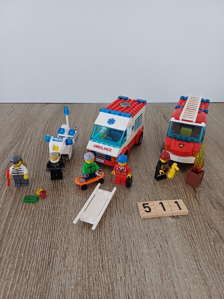 Lego City Politie..Brandweer en Ambulance 60023, Kinderen en Baby's, Speelgoed | Duplo en Lego, Ophalen of Verzenden, Gebruikt