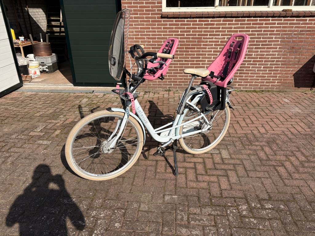 Batavia Inspire mamafiets met 2 Thule Yepp zitjes, Fietsen en Brommers, Fietsen | Dames | Damesfietsen, Ophalen, Gebruikt, Versnellingen
