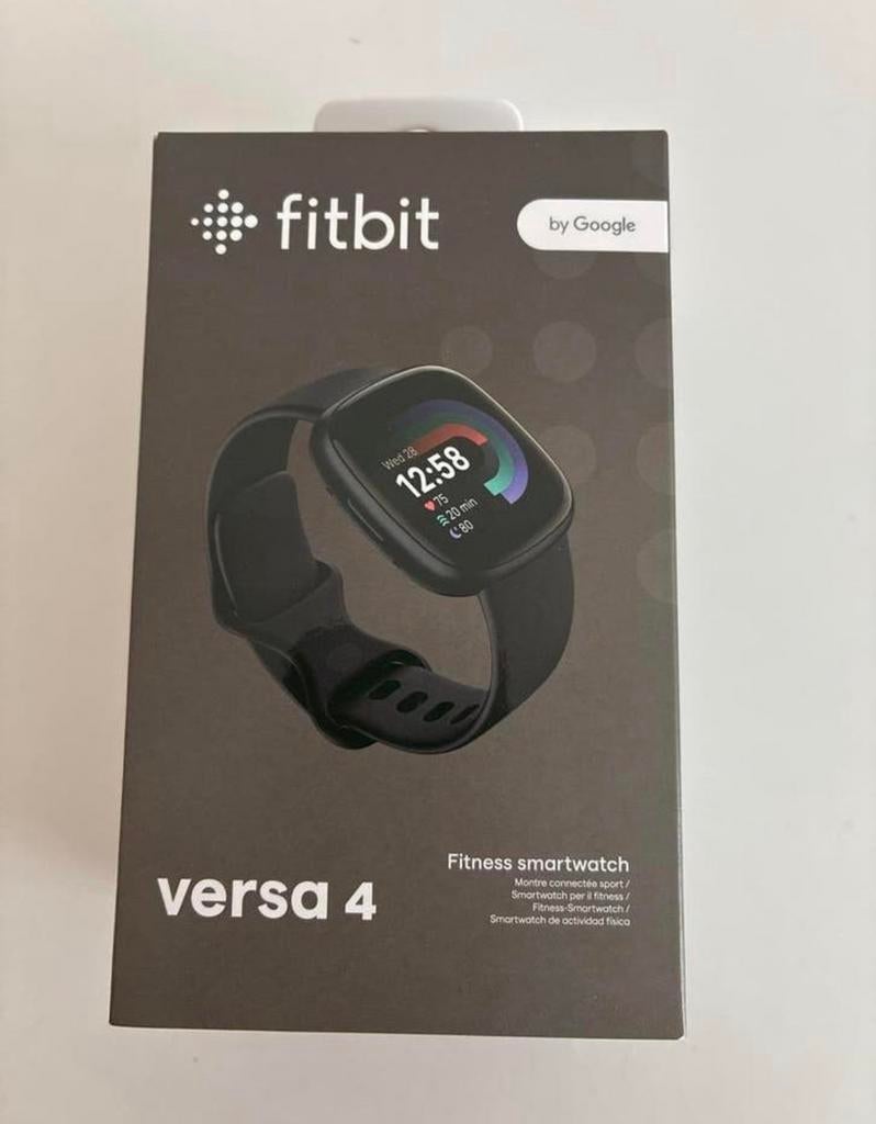 Nieuwe Fitbit Versa 4 | Zwart | Nieuw | Verzegeld, Sieraden, Tassen en Uiterlijk, Activity trackers, Ophalen of Verzenden, Nieuw