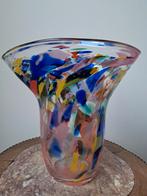 FIDRIO grote glazen meerkleurige vaas, Ophalen of Verzenden