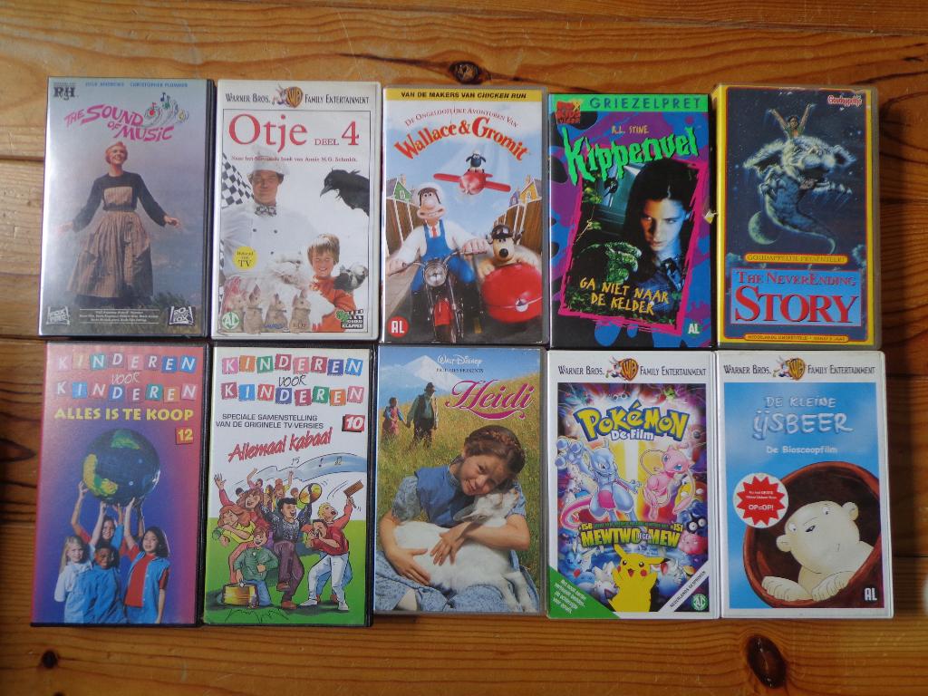 Videobanden 9 stuks, otje, sound of music etc, Alle leeftijden, Ophalen of Verzenden, Gebruikt, Overige genres