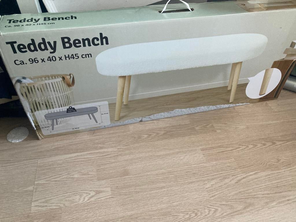 Teddybankje van action, Overige materialen, Minder dan 50 cm, Nieuw, Rechthoekig