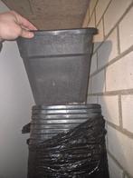 Grote zwarte bloempotten, Ophalen, Kunststof, Balkon, Nieuw