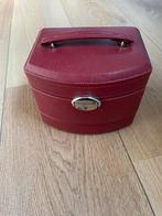 Rood make-up kistje met spiegeltje en lade, Ophalen, Gebruikt, Met spiegeltje(s), Hardcase