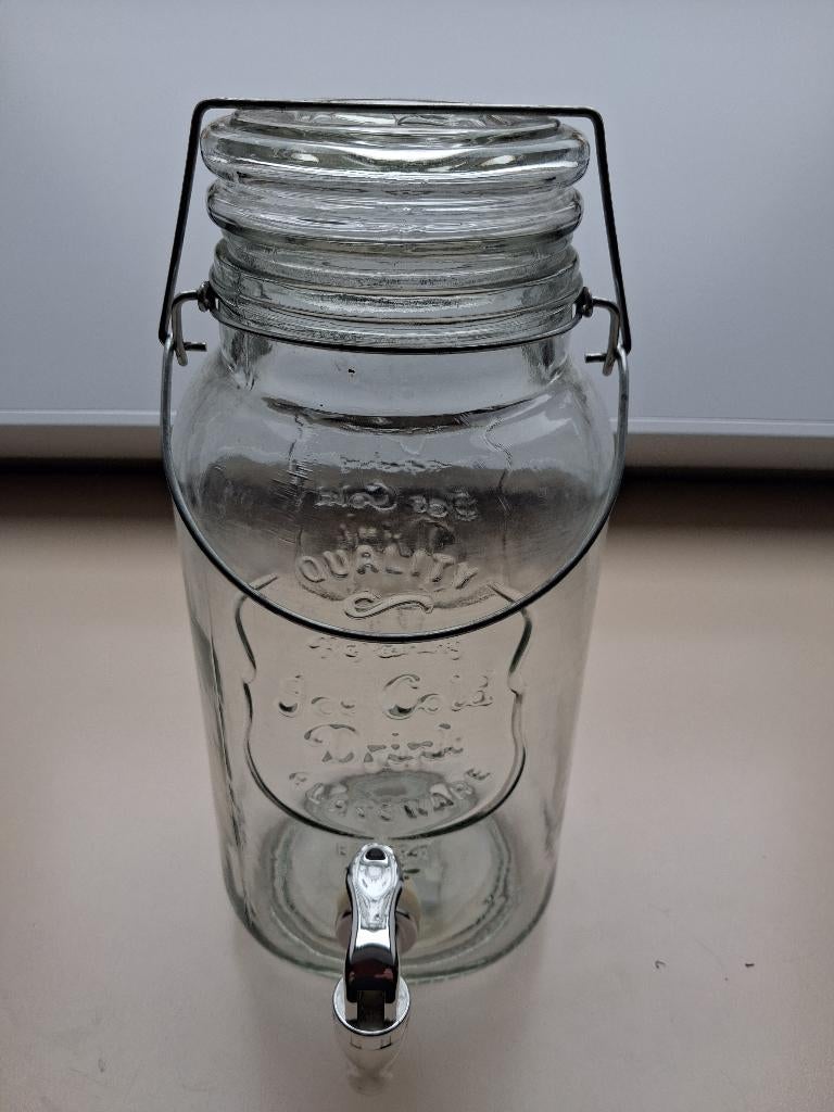 glazen waterkan 4 liter, Glas of Glazen, Ophalen of Verzenden, Overige stijlen, Glas